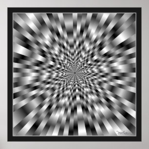 Optische Illusion mit extremer Geschwindigkeit Poster