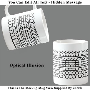 Optische Illusion Name Tasse 114B Neuheit Verborge