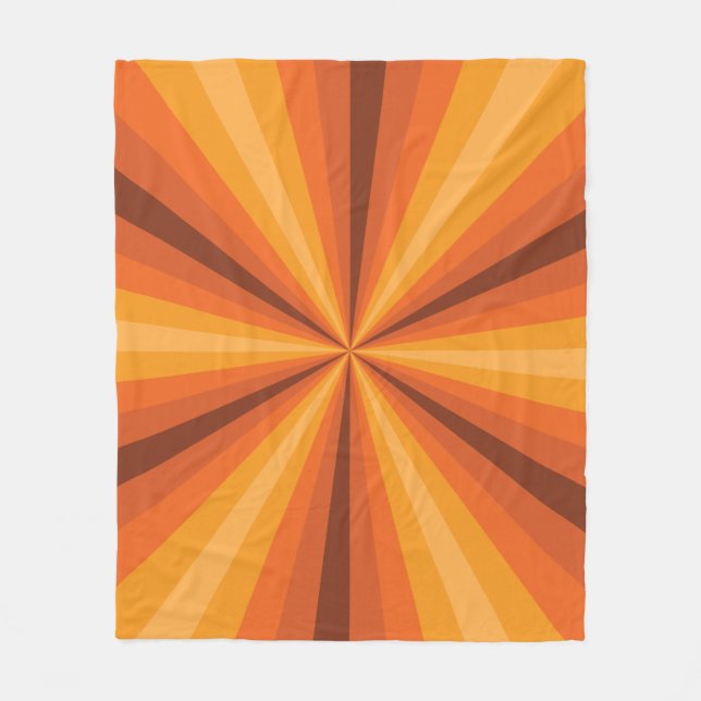 Optische Illusion Orange Fleece Blanket (Vorderseite)