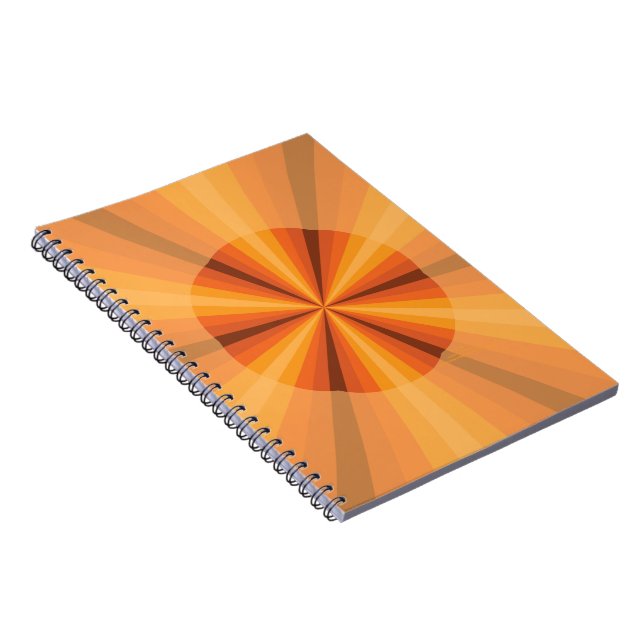 Optische Illusion Orange-Notebook Notizblock (Rechte Seite)