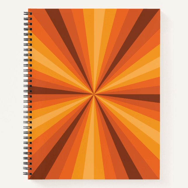 Optische Illusion Orange SpiralNotebook Notizbuch (Vorderseite)