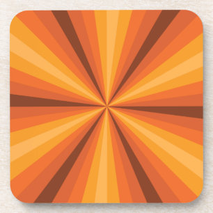 Optische Illusion Orange Square Untersetzer