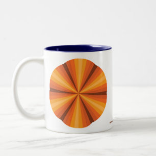 Optische Illusion Orange-Tasse Zweifarbige Tasse