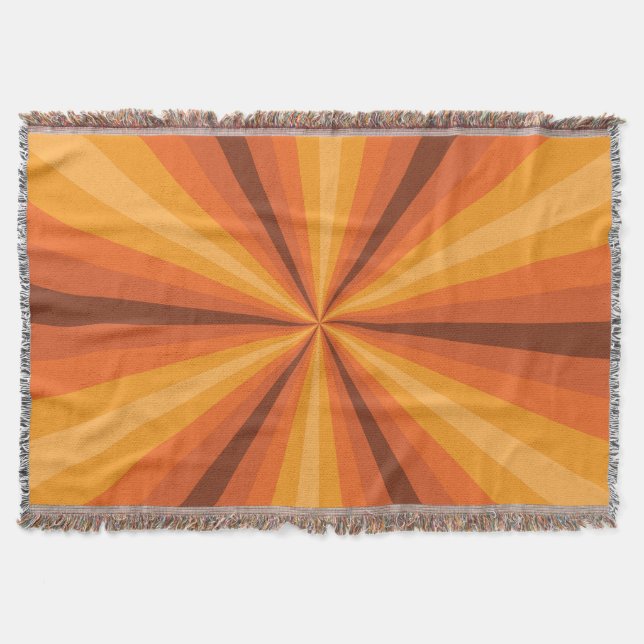 Optische Illusion Orange Throw Blanket Decke (Vorderseite)