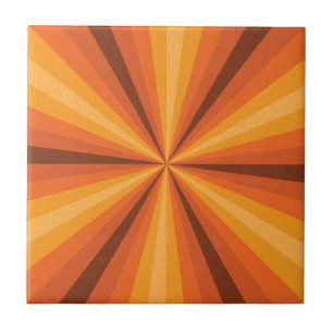 Optische Illusion Orange Tile Fliese