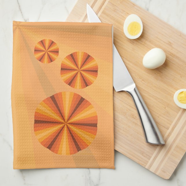 Optische Illusion Oranges Handtuch (Viertel Falte)