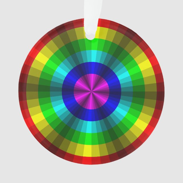 Optische Illusion Rainbow Akrylornament Ornament (Vorderseite)