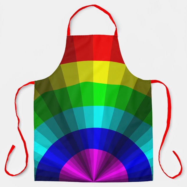 Optische Illusion Rainbow All-over-Print-Schürze Schürze (Vorderseite)
