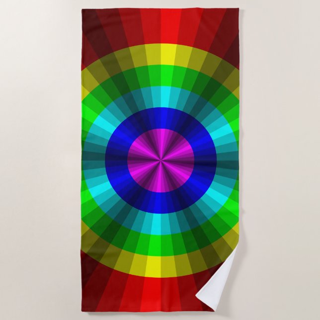 Optische Illusion Rainbow Beach Handtuch (Vorderseite)