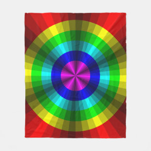 Optische Illusion Rainbow Fleece Blanket