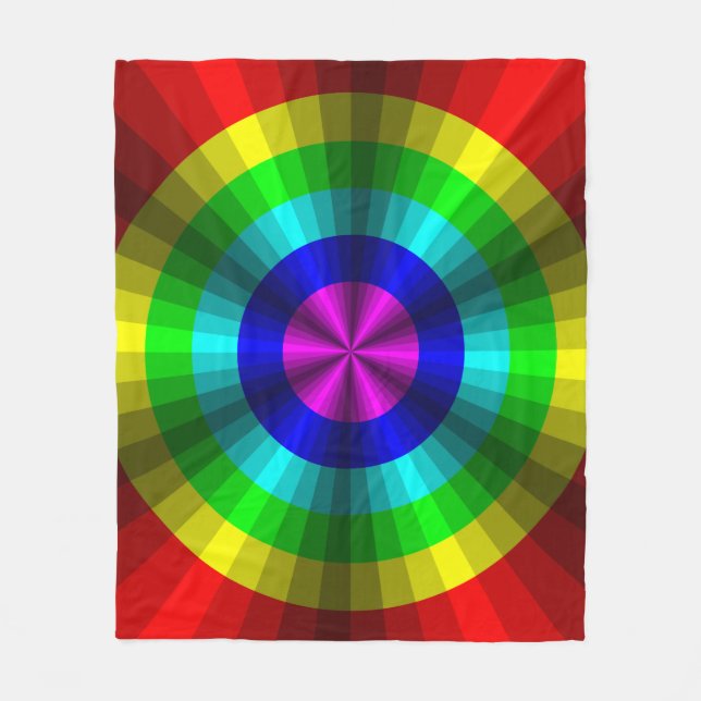 Optische Illusion Rainbow Fleece Blanket (Vorderseite)