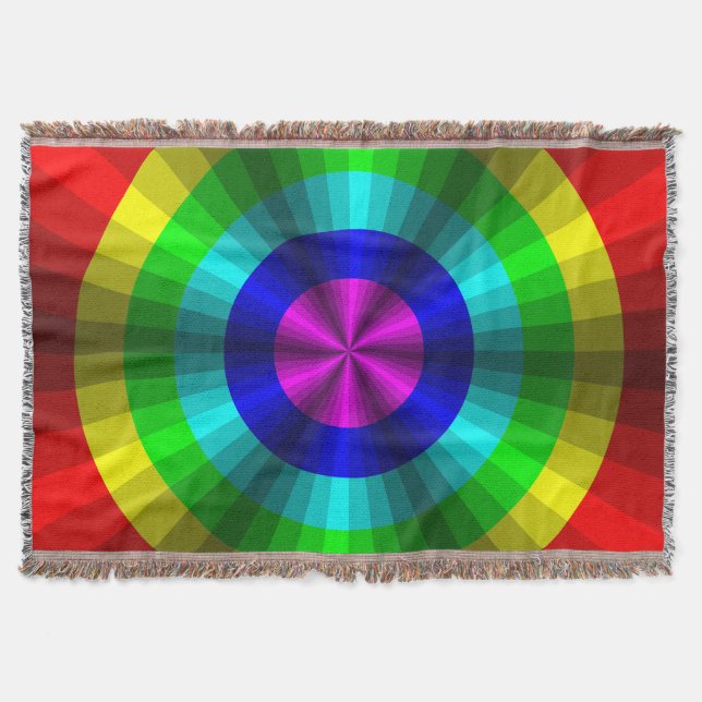 Optische Illusion Rainbow-Keule Decke (Vorderseite)