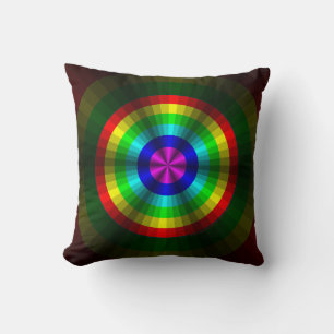 Optische Illusion Rainbow Kissen