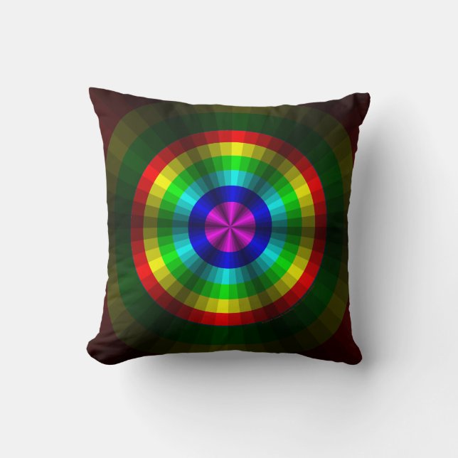 Optische Illusion Rainbow Kissen (Vorderseite)