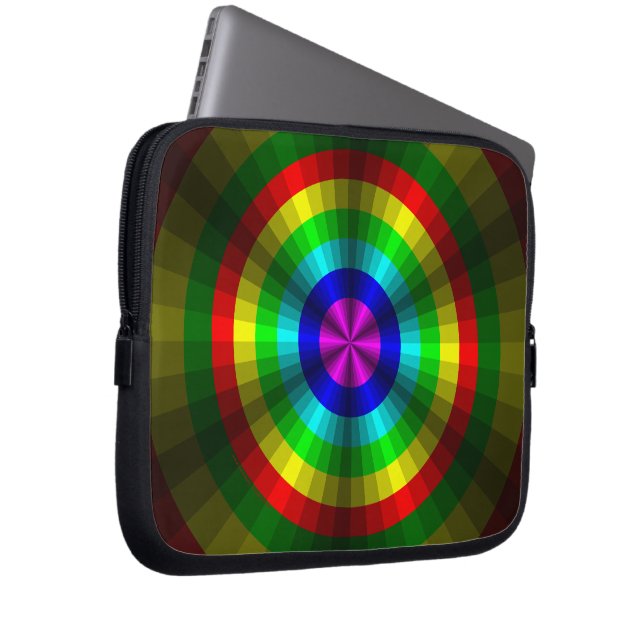 Optische Illusion Rainbow-Laptop-Gehäuse Laptopschutzhülle (Vorne Rechts)