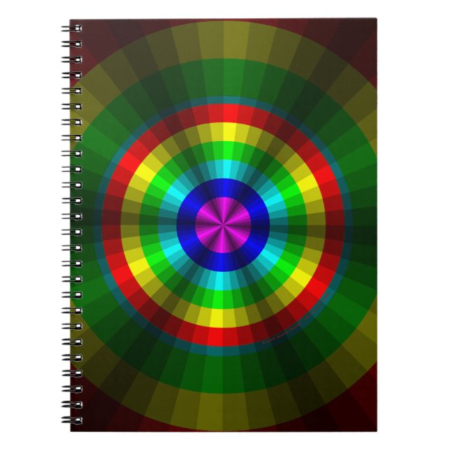 Optische Illusion Rainbow-Notebook Notizblock (Vorderseite)