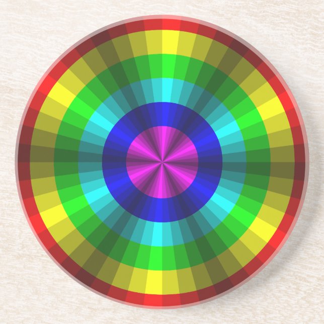 Optische Illusion Rainbow-Untersetzer Untersetzer (Vorne)