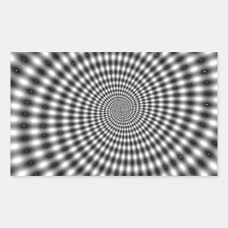 optische Illusion Rechteckiger Aufkleber