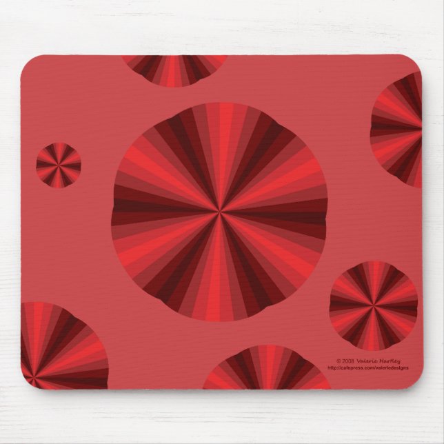 Optische Illusion Red Mousepad (Vorne)