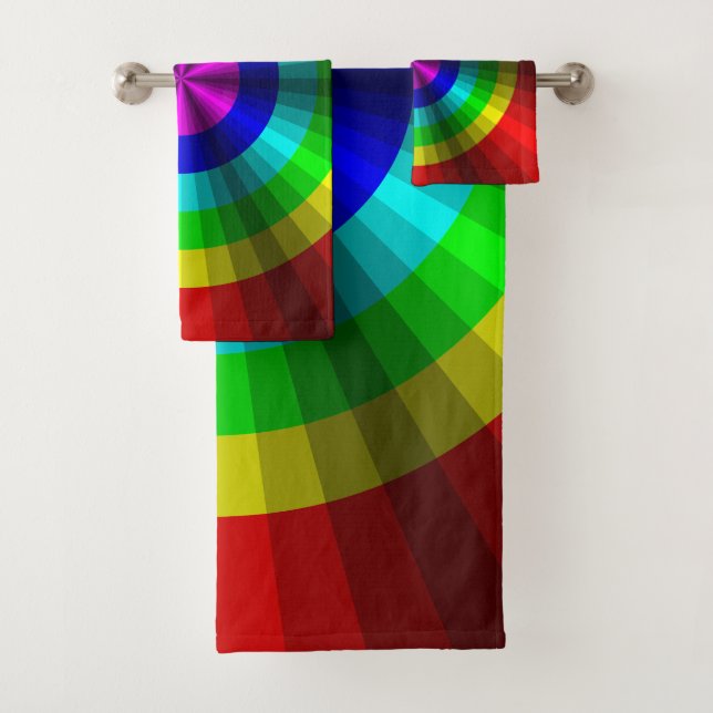 Optische Illusion Regenbogen Badezimmer Handtuchha Badhandtuch Set (Insitu)