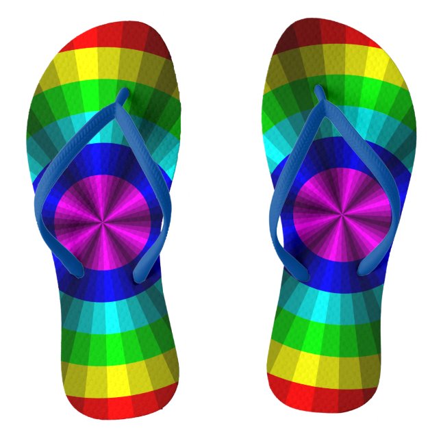 Optische Illusion Regenbogen-Flip-Flops Flip Flops (Fußbett)