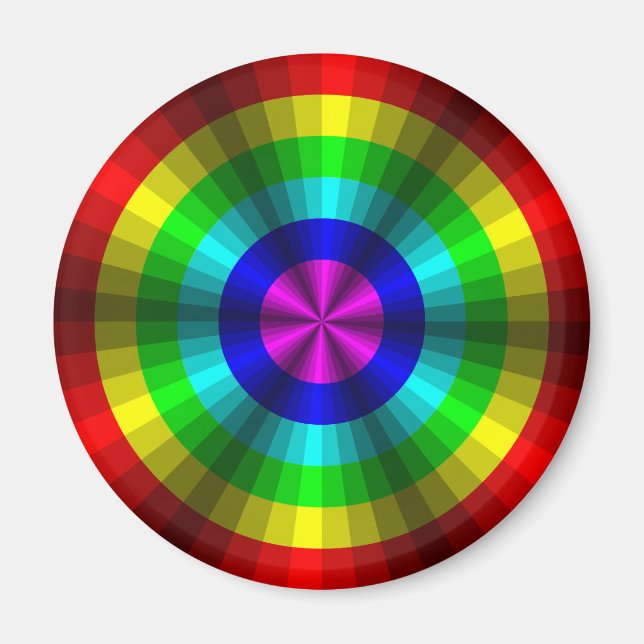 Optische Illusion Regenbogen-Magnet Magnet (Vorne)