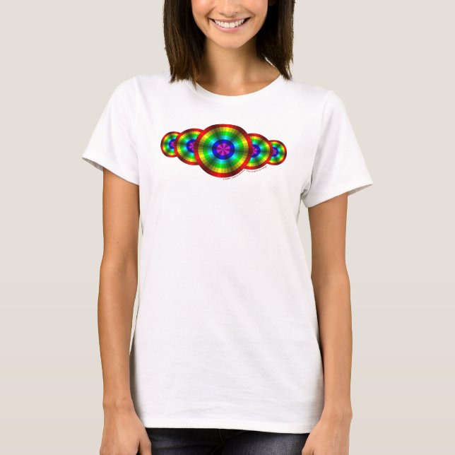 Optische Illusion Regenbogen Shirt für Frauen (Vorderseite)