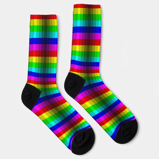 Optische Illusion Regenbogen Socken (Rechts)