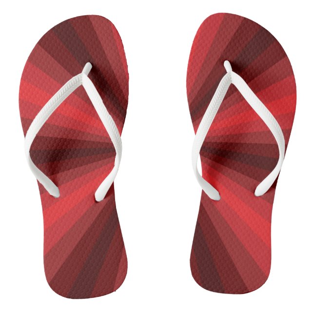 Optische Illusion Rote Flip Flops (Fußbett)
