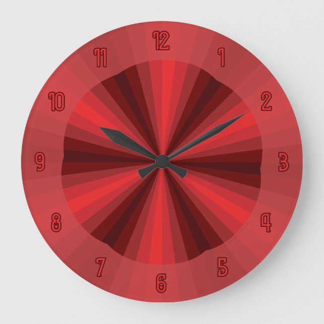 Optische Illusion - rote Uhr (Vorderseite)