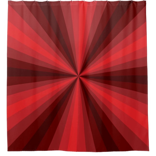 Optische Illusion Roter Duschvorhang (Vorderseite)