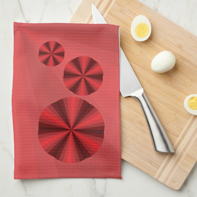 optische Illusion Rotes Handtuch (Viertel Falte)