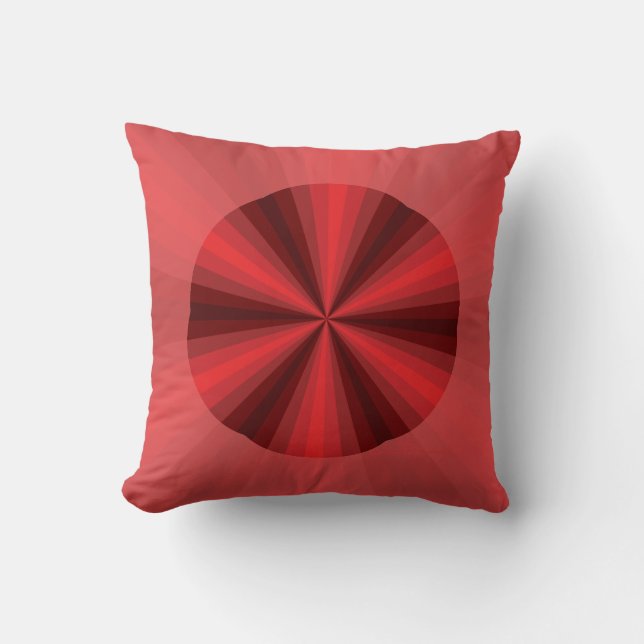 Optische Illusion Rotes Kissen (Vorderseite)