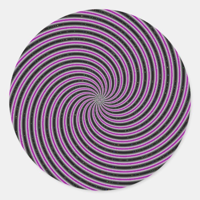 optische Illusion Runder Aufkleber (Vorderseite)