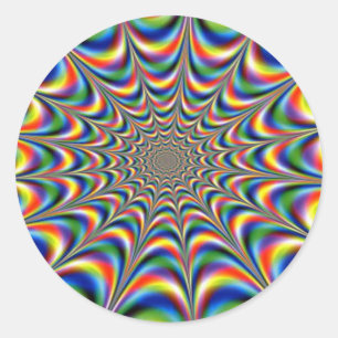 OPTISCHE ILLUSION RUNDER AUFKLEBER