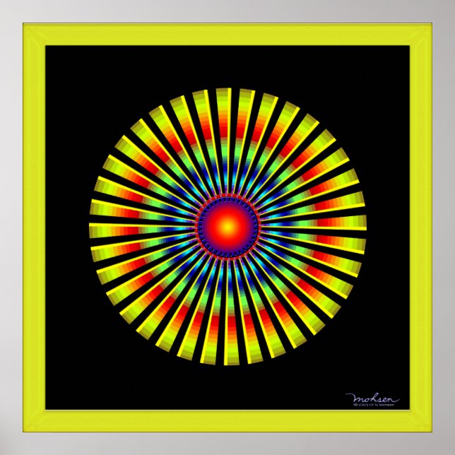 Optische Illusion schneller drehender Propeller Poster (Vorne)