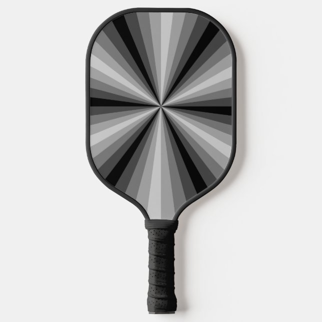 Optische Illusion schwarz Pickleball Schläger (Vorderseite)