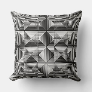 optische Illusion Schwarz-Weiß-Geometrisches Kisse Kissen