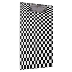 Optische Illusion Schwarz-Weiß-Prüfmuster Klemmbrett