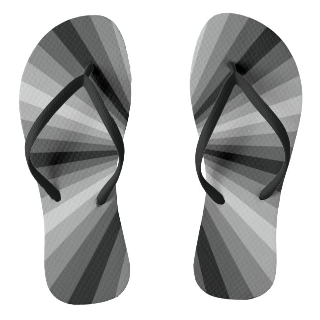 Optische Illusion Schwarze Flip Flops (Fußbett)