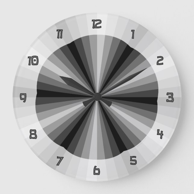 Optische Illusion schwarze Uhr (Vorderseite)