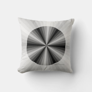 Optische Illusion Schwarzes Kissen