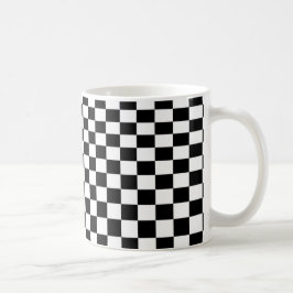 optische Illusion Schwarzweiß-Schachbrett Tasse