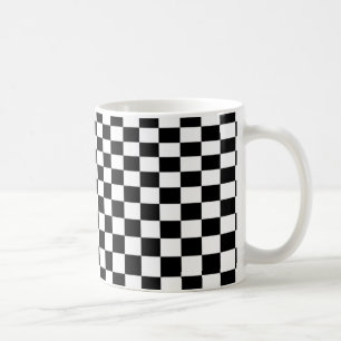 optische Illusion Schwarzweiß-Schachbrett Tasse