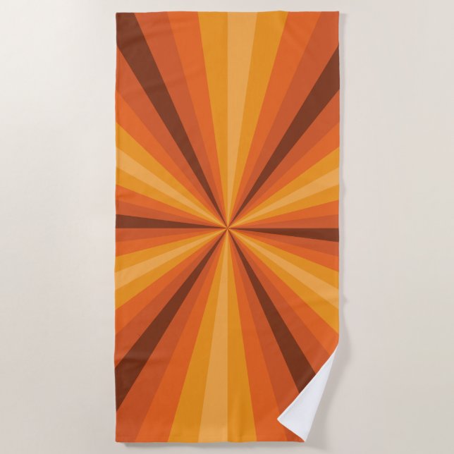 Optische Illusion Strandtuch aus Orange (Vorderseite)