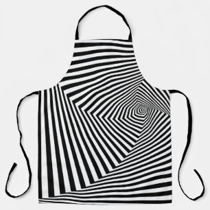 Optische Illusion: Striptes geometrisches Abstrakt Schürze