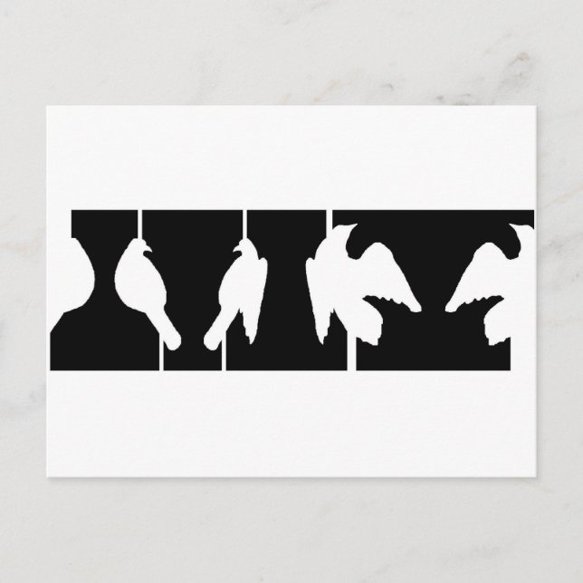 Optische Illusion von Wehen oder Vögeln, die flieg Postkarte (Vorderseite)