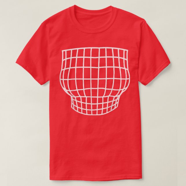 Optische Illusion von Witty Grid Magnified Chest T-Shirt (Design vorne)