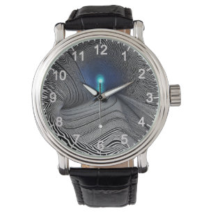 optische Illusion von Zebra Print, Armbanduhr