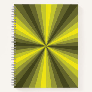 Optische Illusion Yellow Spiral Notebook Notizbuch